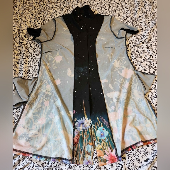 Blackmilk Fairytale Floral Short Sleeve Shirt Dress - Picture 4 of 9